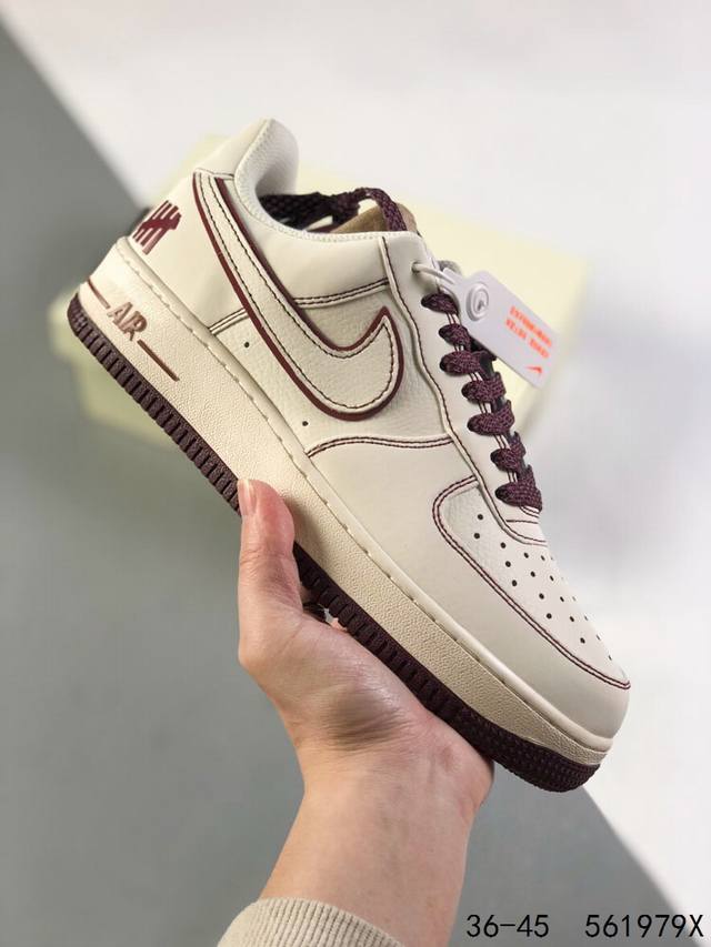 真标带半码！ 耐克nike Air Force 1 Low 空军一号 联名款 低帮百搭休闲运动板鞋 柔软、弹性十足的缓震性能和出色的中底设计，横跨复古与现代的外