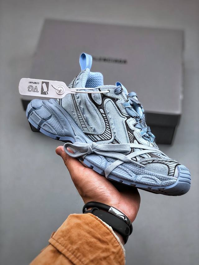 Vg版法国高端奢侈品牌-巴黎世家balenciaga 3Xl Sneakers 3+系列低帮复古阔型底姥爹风潮流百搭休闲慢跑鞋男女鞋配件防尘袋及附送鞋带,升级加