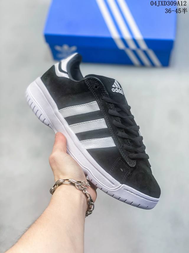 阿迪达斯 Adidas Torsion Response Tennis Lo 响应cl系列老爹风复古透气缓震休闲运动慢跑鞋 白黑银海军蓝 整双鞋采用大面积的白色