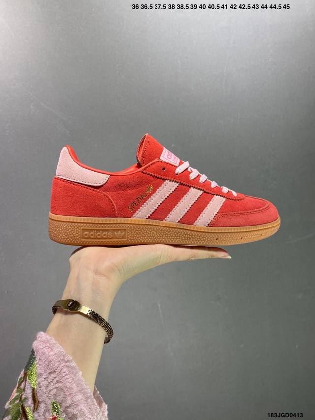 Adidas Handball Spezial 三叶草手球特别版圣帕特里克节联名款 全鞋采用yezzy500一样的皮料 进口长绒皮，特殊工艺技术 原盒包装 牛筋