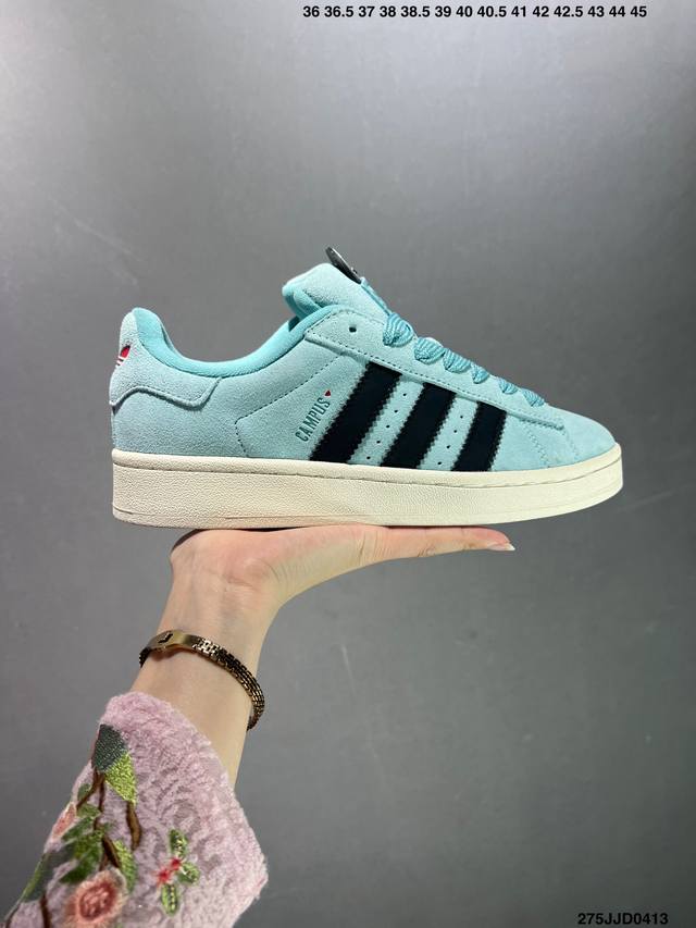 Adidas Originals Campus 00S 专柜同步配色 面包鞋系列 鞋身采用绒面皮料搭配常规皮革 质感上还是延续了经典 Campus 的设计 独家