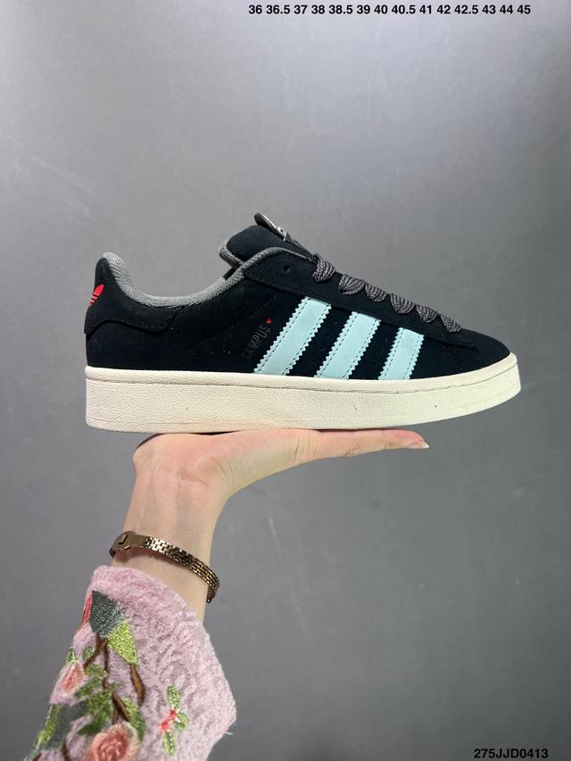 Adidas Originals Campus 00S 专柜同步配色 面包鞋系列 鞋身采用绒面皮料搭配常规皮革 质感上还是延续了经典 Campus 的设计 独家