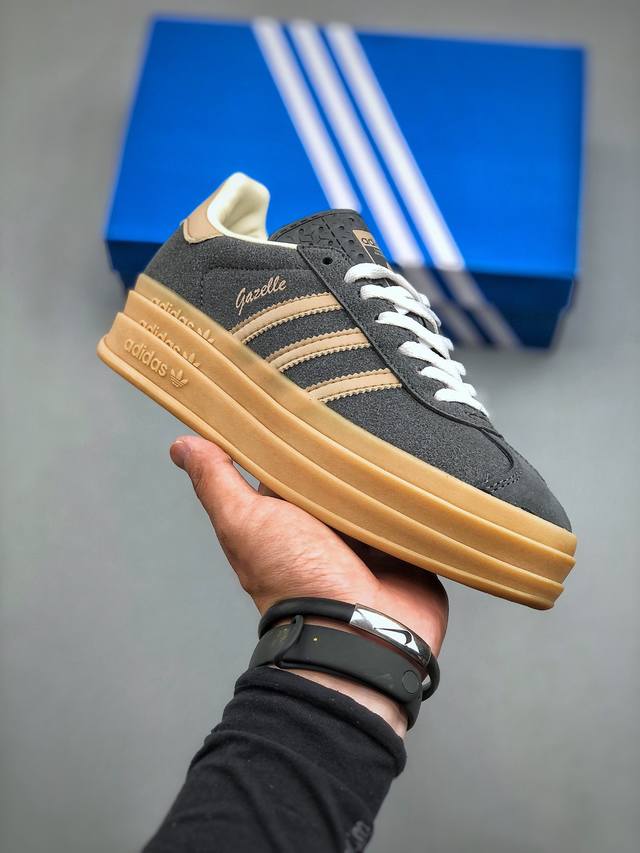 Ad Originals Gazelle Bold Ie0428 三叶草厚底休闲防滑耐磨低帮板鞋尺码35-40 半