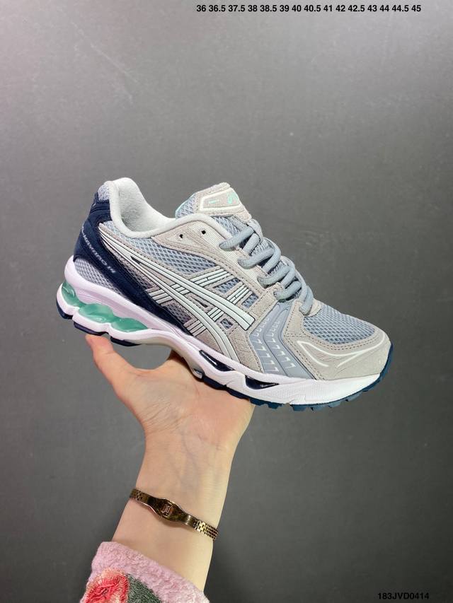 公司级日本专业跑鞋品牌 亚瑟士 Asics Gel Kayano 14 系列轻量缓震休闲运动跑步鞋 采用环保太空合成革配合透气网眼布鞋面材质#中底3D可视gel