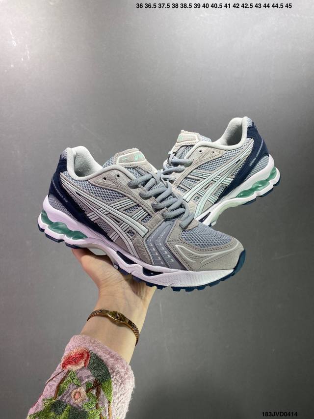 公司级日本专业跑鞋品牌 亚瑟士 Asics Gel Kayano 14 系列轻量缓震休闲运动跑步鞋 采用环保太空合成革配合透气网眼布鞋面材质#中底3D可视gel