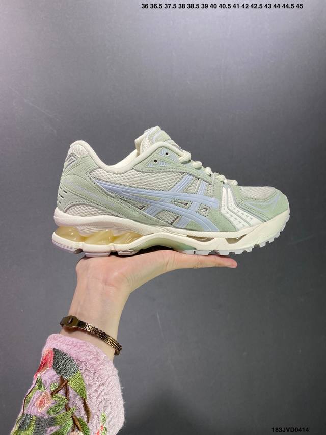 公司级日本专业跑鞋品牌 亚瑟士 Asics Gel Kayano 14 系列轻量缓震休闲运动跑步鞋 采用环保太空合成革配合透气网眼布鞋面材质#中底3D可视gel