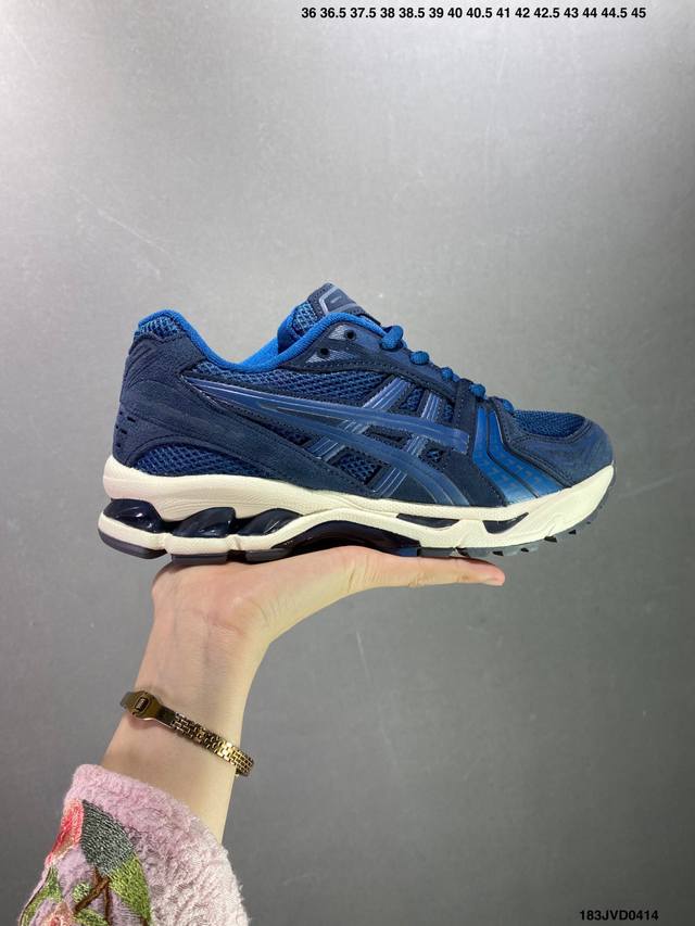 公司级日本专业跑鞋品牌 亚瑟士 Asics Gel Kayano 14 系列轻量缓震休闲运动跑步鞋 采用环保太空合成革配合透气网眼布鞋面材质#中底3D可视gel