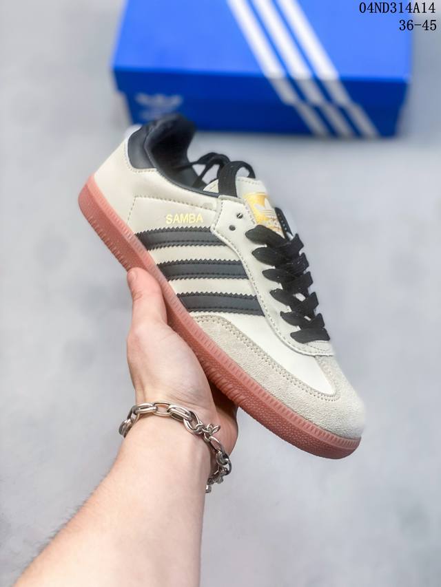 Adidas 阿迪达斯wales Bonner Japan联名日式samba德训鞋情侣款复古运动板鞋休闲鞋 橡胶厚底 半 36-45 04Nd314A14