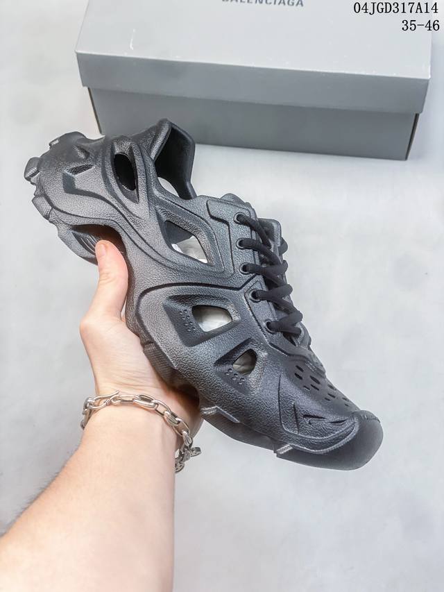 Balenciaga巴黎世家橡胶系带防滑低帮运动休闲鞋米色 04Jgd317A14