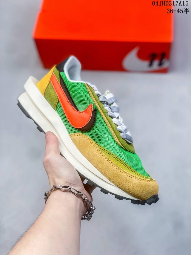 Sacai X Nike Ldwaffle 解构解构复古百搭华夫 低帮生活休闲鞋男女同款 灰白 尺码36-45半 编码：04Jhd317A15