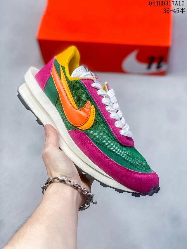 Sacai X Nike Ldwaffle 解构解构复古百搭华夫 低帮生活休闲鞋男女同款 灰白 尺码36-45半 编码：04Jhd317A15