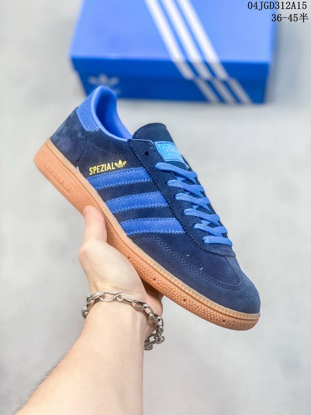 公司级阿迪达斯三叶草adidas Originals Samba Vegan Og”Spd“桑巴舞系列绅士德训足球风百搭低帮休闲运动板鞋“银雾公主蕾丝边焦糖底”