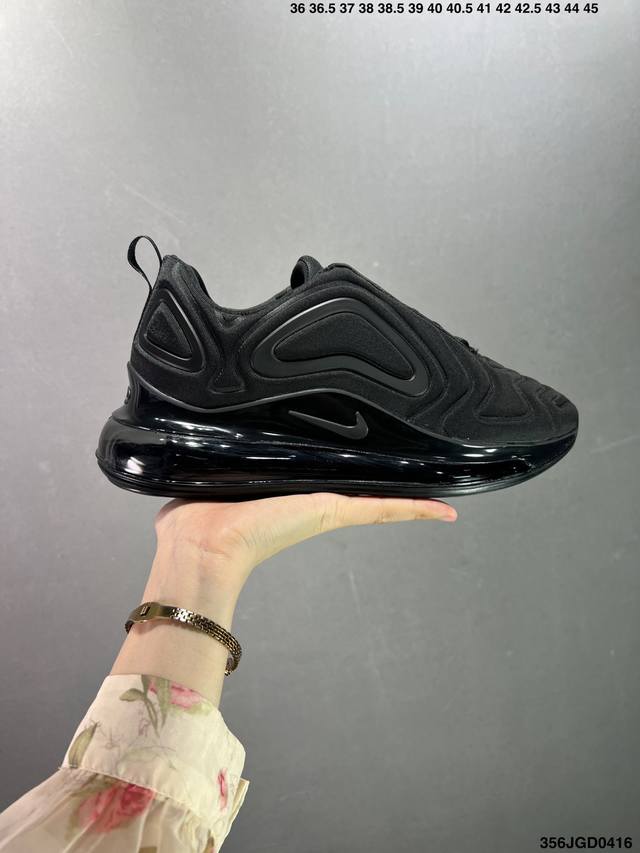 公司级耐克 Nike Air Max 720 全新释出，气垫部分的全新升级，采用全掌一体式设计，整体极具未来感，鞋面部分以流线型凹凸结构组成。 货号：Ar929