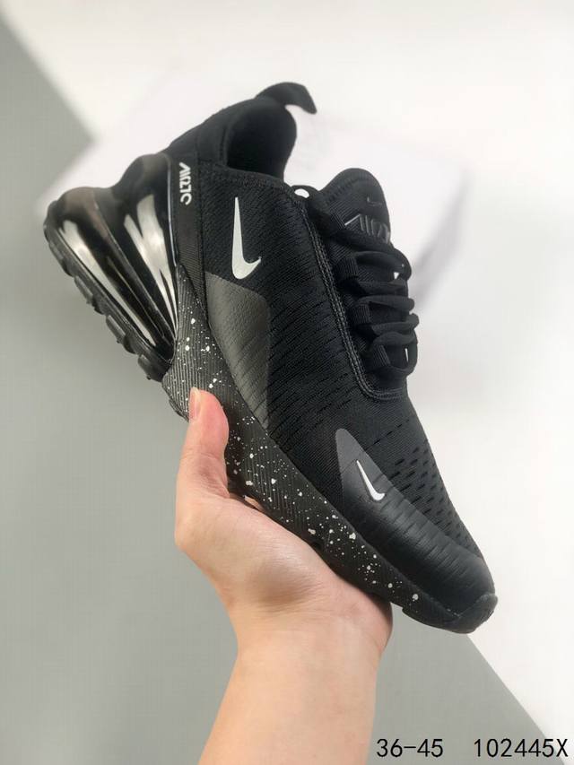 真标带半码！ 耐克nike Air Max 270 透气网面 后置半掌气垫缓震百搭休闲运动慢跑鞋 Id：102445X