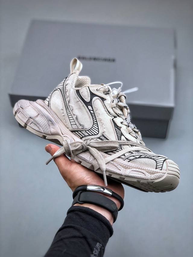 Vg版本 法国高端奢侈品牌-巴黎世家balenciaga 3Xl Sneakers 3+系列低帮复古阔型底姥爹风潮流百搭休闲慢跑鞋男女鞋配件防尘袋及附送鞋带,升