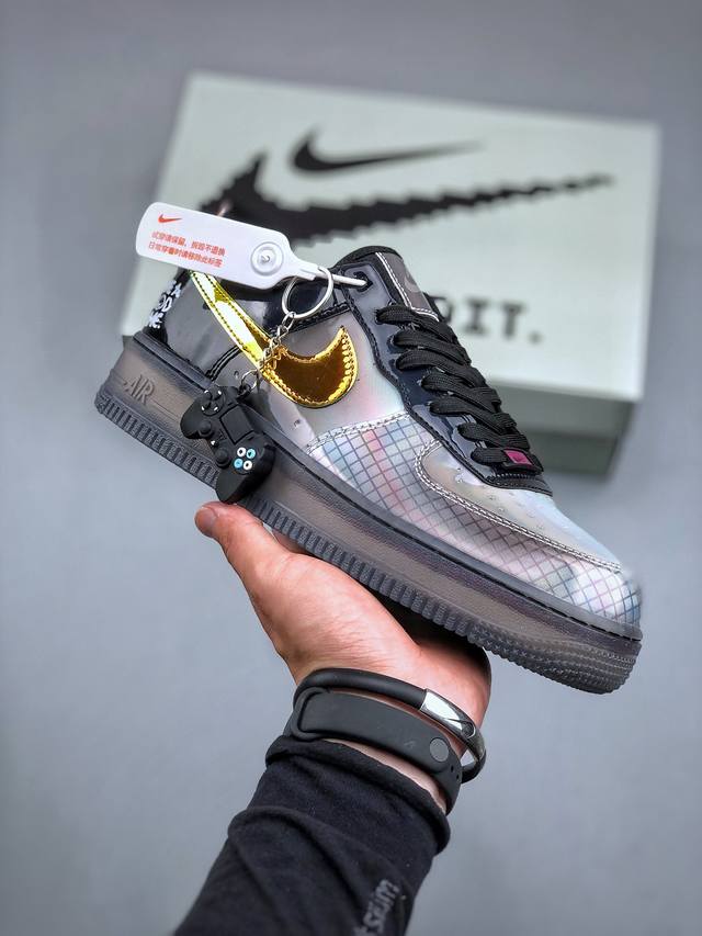 Nike Air Force 1 Low 07 Hyperflat Black And Multi-Color 镭射原楦头原纸板 打造纯正低帮空军版型专注外贸渠