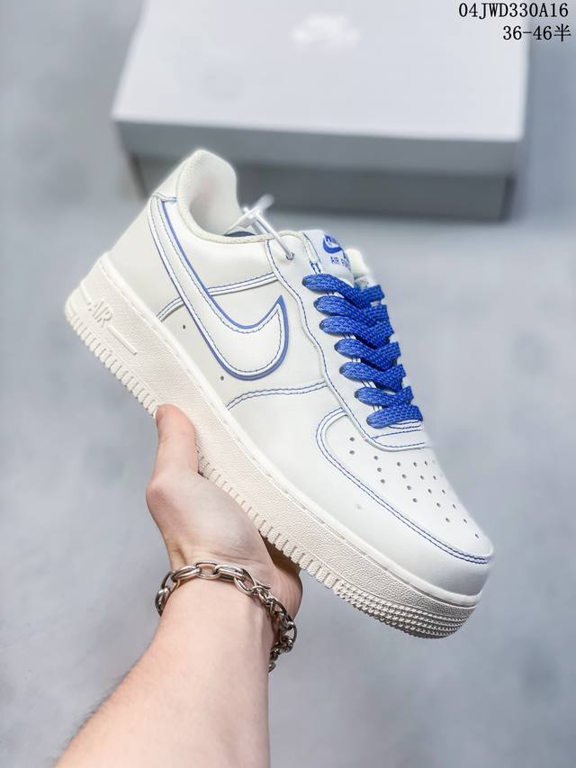 公司级带半码 耐克nike Air Force 1 Low 空军一号低帮休闲板鞋 打造纯正空军版型#专注外贸渠道 全掌内置蜂窝气垫 #原盒配件 原厂中底钢印、拉