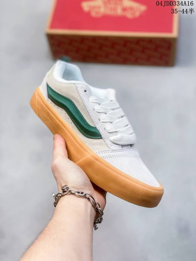 Vans Classics Knu Skool 面包鞋 范斯官方 肥胖版 拼色面包鞋 Vans超火的土豆鞋，复古经典，鞋头放大、包边上移加厚、鞋舌加厚。Vans