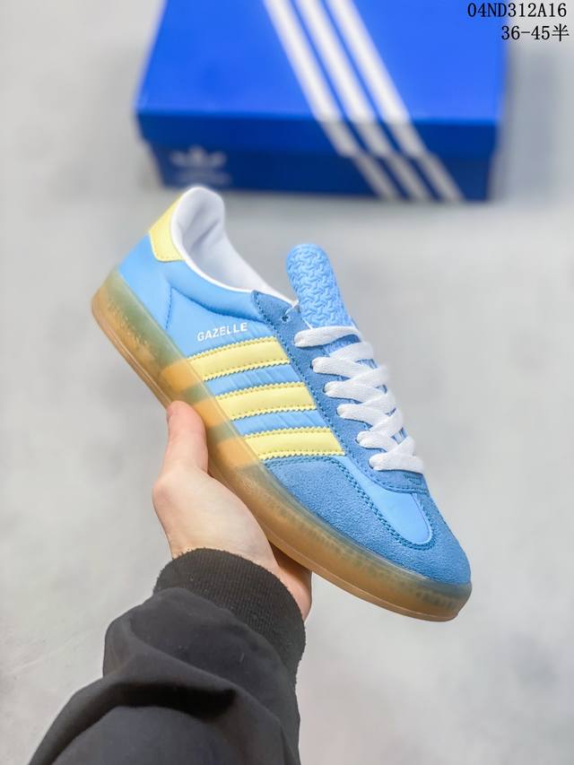 公司级阿迪达斯三叶草adidas Originals Samba Vegan Og”Spd“桑巴舞系列绅士德训足球风百搭低帮休闲运动板鞋“银雾公主蕾丝边焦糖底”