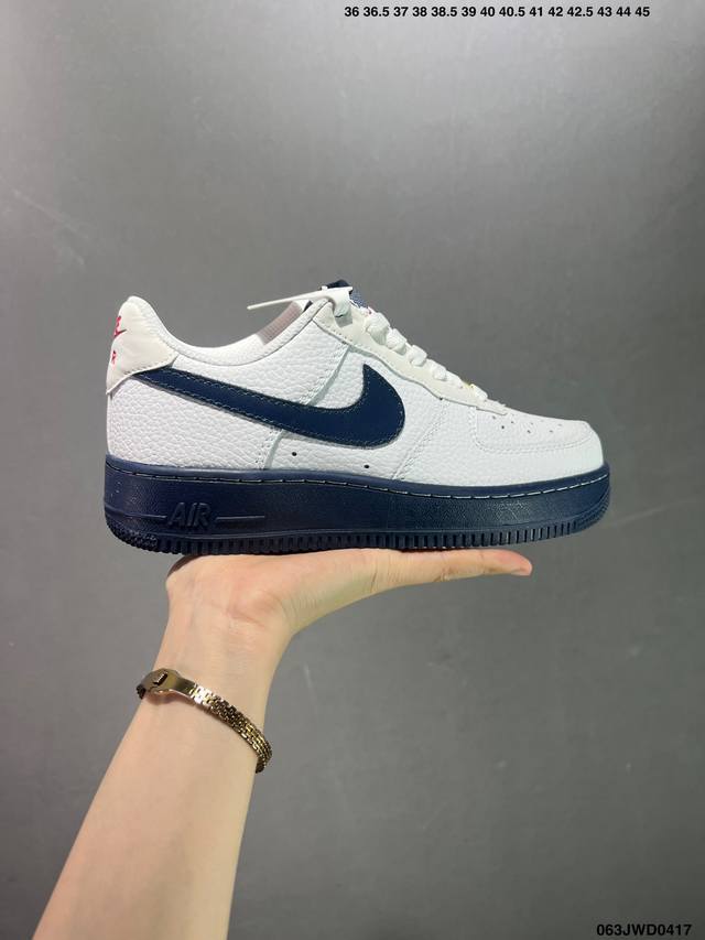 公司级nike Air Force 1‘07 Low Usa“美国国旗” 白蓝空军一号低帮休闲版鞋 原鞋开发 3M反光 定制皮料 原楦头原纸板 纯正空军版型 内