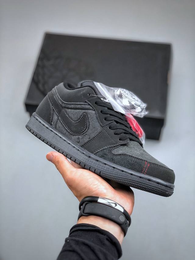 Air Jordan 1 Low 黑灰 系列篮球鞋 官方同步配色 原装级产物 #拒绝公底 立体鞋型 细节完美 高清洁度 货号：Fd8635 001 尺码：36-