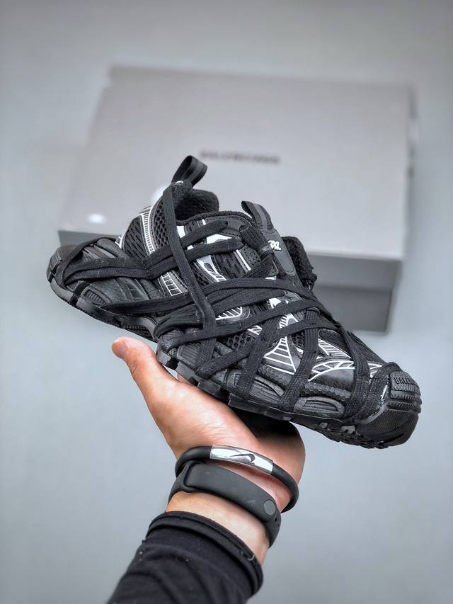 法国高端奢侈品牌-巴黎世家balenciaga 3Xl Extreme Lace Sneakers 3+捆绑升级版系列低帮复古阔型底姥爹风潮流百搭休闲慢跑鞋 尺