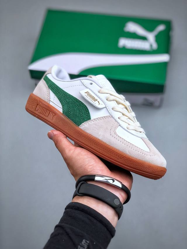 Puma Palermo Og 复古单品彪马 防滑耐磨低帮德训板鞋孔眼底座和脚趾凸起由绒面革材料制成 支持侧踏时的踏步工作 脚背和侧板采用尼龙网布 即使在健身房