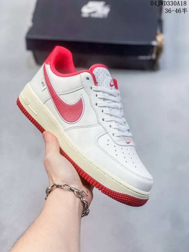 公司级带半码 耐克nike Air Force 1 Low 空军一号低帮休闲板鞋 打造纯正空军版型#专注外贸渠道 全掌内置蜂窝气垫 #原盒配件 原厂中底钢印、拉