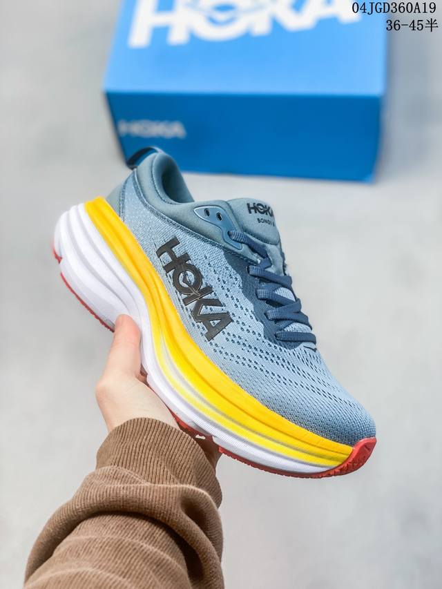 Hoka One One女款夏季邦代8公路跑鞋bondi 8轻盈缓震透气 尺码：36-45半 编码：04Jgd360A19