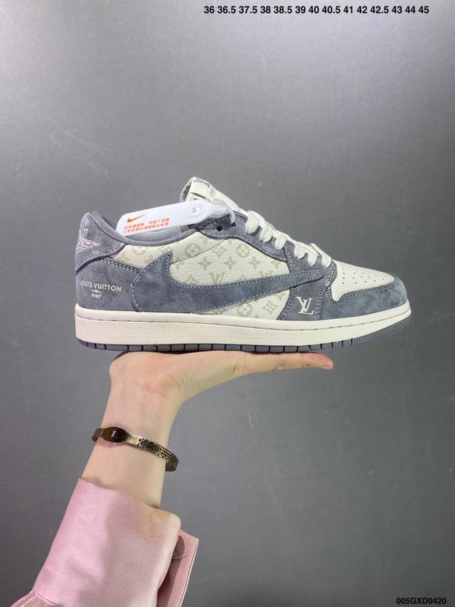 公司级fragment X Ts X Air Jordan 1 Low X Lv 三方联名倒钩低帮 麂皮纯原大厂出品 唯一可媲美原版 同价位区间无对手 全新的三