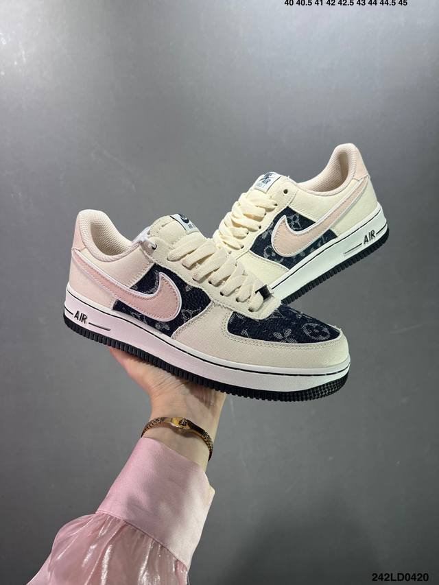 公司级特价福利 Nike Air Force 1 ‘07 米绿蓝 空军一号低帮休闲板鞋 3M反光 进口牛筋布 原楦头原纸板 纯正空军版型 定制鞋盒 全掌内置全掌