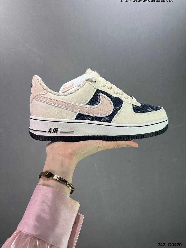 公司级特价福利 Nike Air Force 1 ‘07 米绿蓝 空军一号低帮休闲板鞋 3M反光 进口牛筋布 原楦头原纸板 纯正空军版型 定制鞋盒 全掌内置全掌