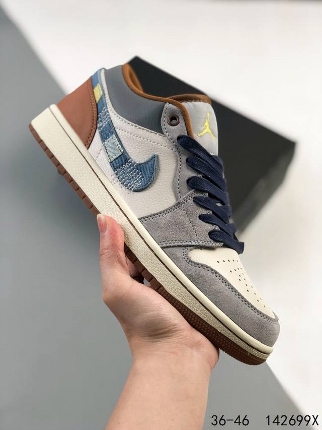 真标带半码！ 乔丹air Jordan 1 Low Aj1 Wh 乔1 低帮复古文化休闲运动篮球鞋。凭借出色的性能和吸睛的外观， Air Jordan直是风球场