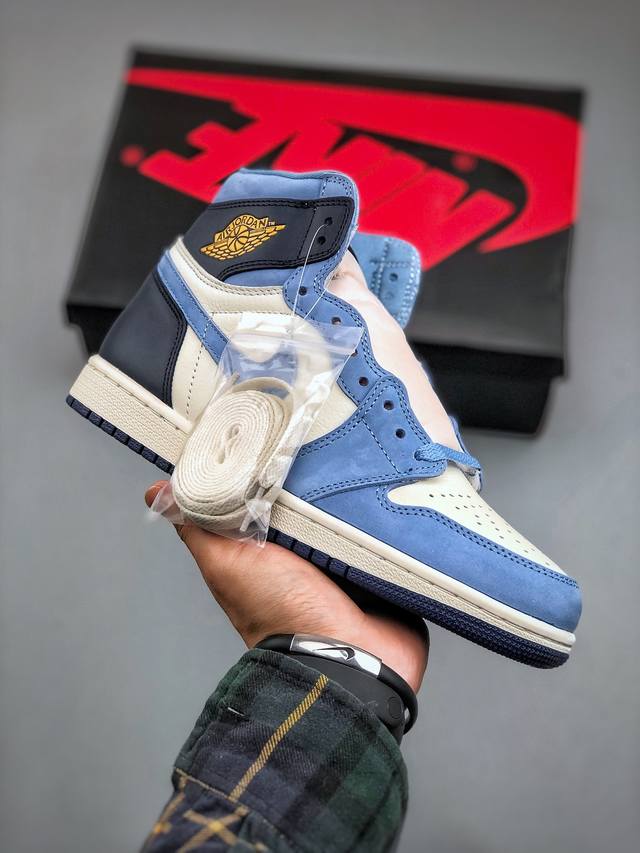 Air Jordan 1 Fd2596-600 白蓝 Aj1乔1高帮文化篮球鞋 原鞋原厂皮料开发打造 完美低趴后仰鞋头 原厂竖纹防尘包装纸 整体楦型完美呈现 最