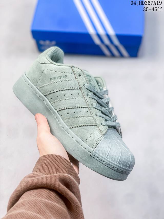 阿迪达斯男女鞋adidas Superstar三叶草白灰绿休闲低帮板鞋id1140 尺码：36-45半 编码：04Jhd367A20