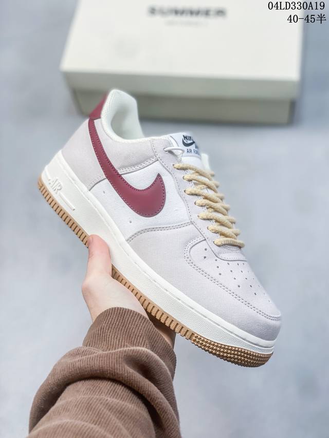 公司级带半码 耐克nike Air Force 1 Low 空军一号低帮休闲板鞋 打造纯正空军版型#专注外贸渠道 全掌内置蜂窝气垫 #原盒配件 原厂中底钢印、拉