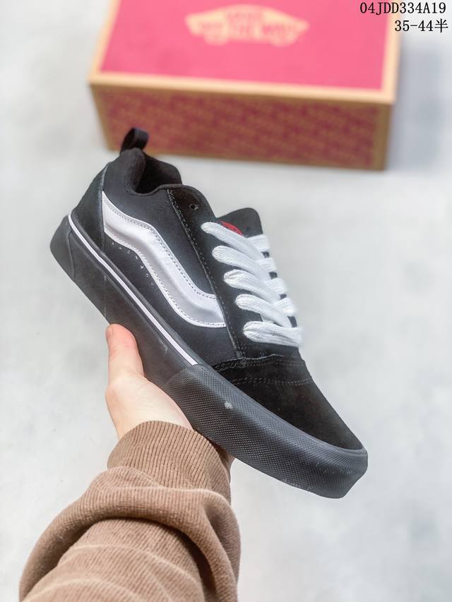 Vans Knu-Skool 黑武士复古休闲硫化面包鞋 付白色鞋带一双 尺码：35 36 36.5 37 38 38.5 39 40 40.5 41 42 42