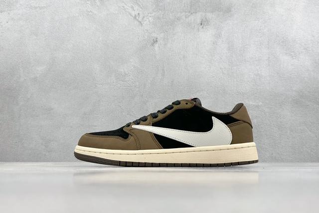 Yh性价比 Travis Scott X Air Jordan 1 原盒原配 原厂拉帮工艺 针距密度一致 全新升级网板中底 原楦原纸板开发 后跟弧度收口自然不对