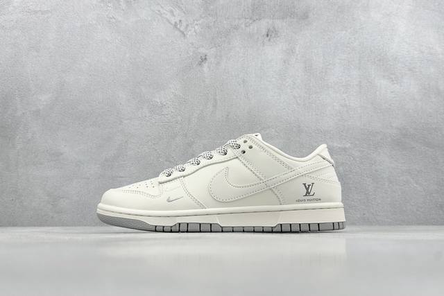 Nike Sb Dunk Low X Louis Vuitton 双勾米灰 纯原大厂出品 极力推荐 原装头层材料 独家版型蒸餾加工 帶來的是更好的视觉和脚感体验