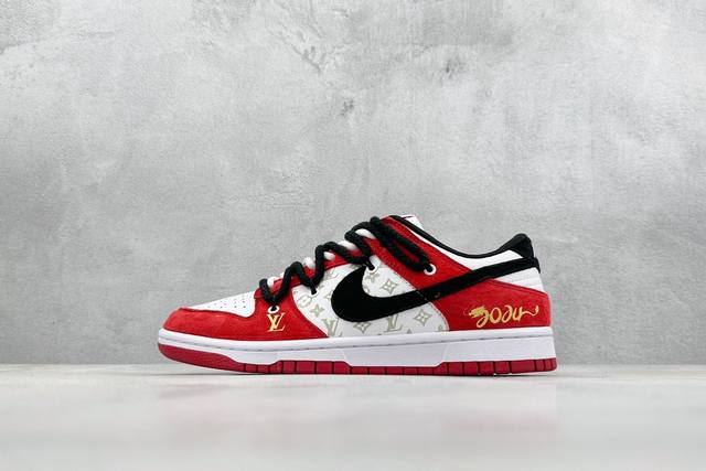 Nk Sb Dunk Low 龙年限定-黑勾红运当头 周年高端定制 低帮休闲板鞋 Sj2068-231 #定制鞋盒 大厂纯原品质出货 超高清洁度 皮料切割干净无