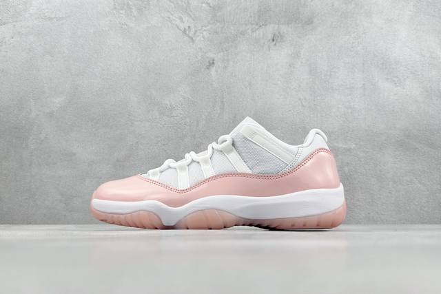 Air Jordan 11 Low Legend Pin Aj11 乔11少女粉 真标真碳 低帮篮球鞋 Ah7860-160 #鞋款鞋面整体以漆皮与织物材质拼接