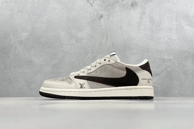 Fragme X Ts X Air Jordan 1 Low X Lv 三方联名倒钩低帮 麂皮纯原大厂出品 唯一可媲美原版 同价位区间无对手 全新的三方联名低帮