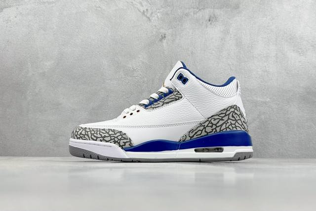 Tnt版 Air Jordan 3 Retro Wizards 奇才白蓝 吊打市面伪纯原 原楦原纸板开发 确保原汁原味 原厂皮料质感色泽绝无偏差 全新底模 清洁