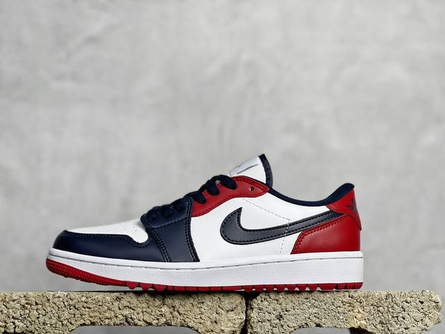 外贸版 Air Jordan 1 Retro Low Golf Usa 黑红 官方同步新色 原装级产物 拒绝公底 立体鞋型 细节完美 高清洁度 购置公司同步原材