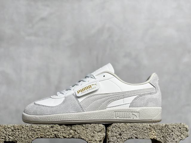 Puma Palermo Og 复古单品 平台专用 白灰 彪马 防滑耐磨低帮德训板鞋 货号: 396464-02 Size 36 36.5 37.5 38 38