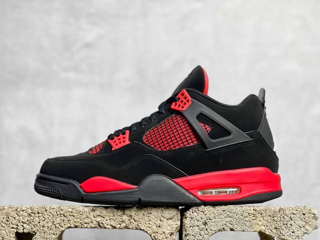 Vt福利回馈 Air Jordan Aj4 Retro 黑红 Ct8527-016 口碑大厂出品 原纸板楦头开发 定制优质皮料 完美鞋型匹配公司货 正确tpu鞋