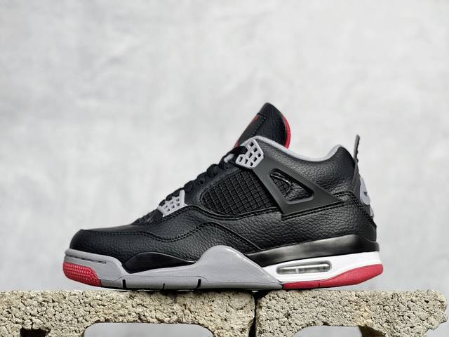 Vt福利回馈 Air Jordan Aj4 Retro 黑红 皮 Fv5029-006 口碑大厂出品 原纸板楦头开发 定制优质皮料 完美鞋型匹配公司货 正确tp