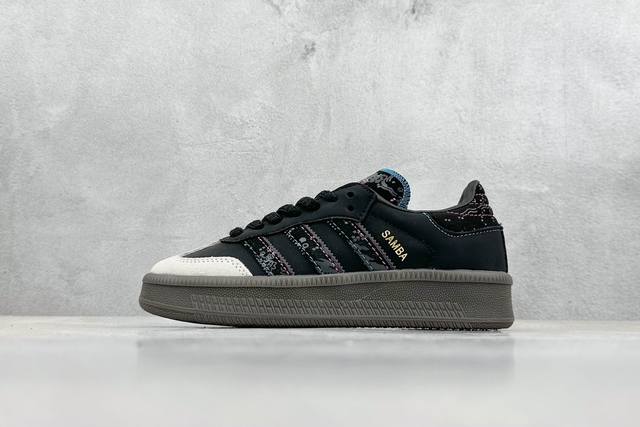 R版 Adidas Samba Xlg 龙年限定 公司级 Adidas Samba Xlg 桑巴低帮休闲运动板鞋cny中国龙年限定黑灰 货号：Id1138 尺码