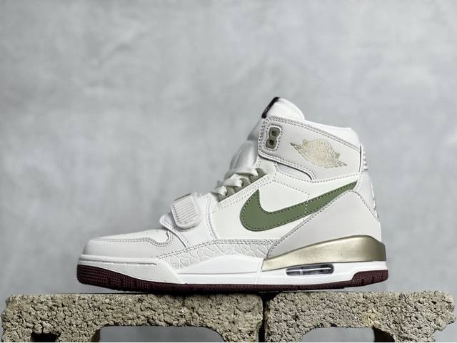 T版福利 Air Jordan Legacy Aj312 高帮 Cny龙年限定白绿 Hf0745-131 鞋身采用了1811皮革材质打造 横跨鞋面的魔术贴十分吸