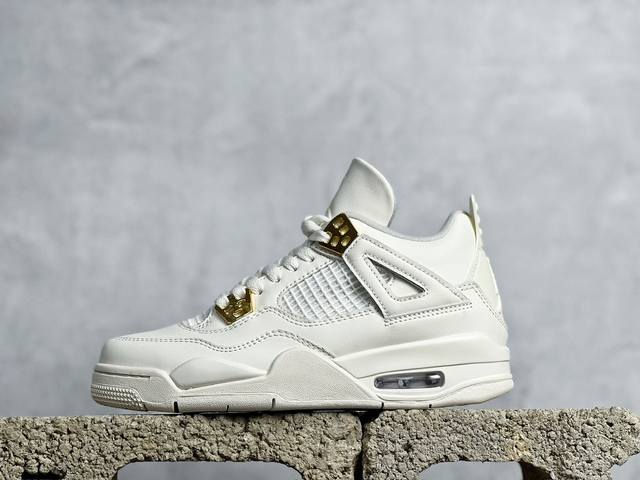 小绿x Air Jordan Aj4 Retro 盐白金属扣 Aq9129-170 原鞋开发原楦原纸板同源开发 完美呈现乔4的版型 内侧正确双色网格 还原细节